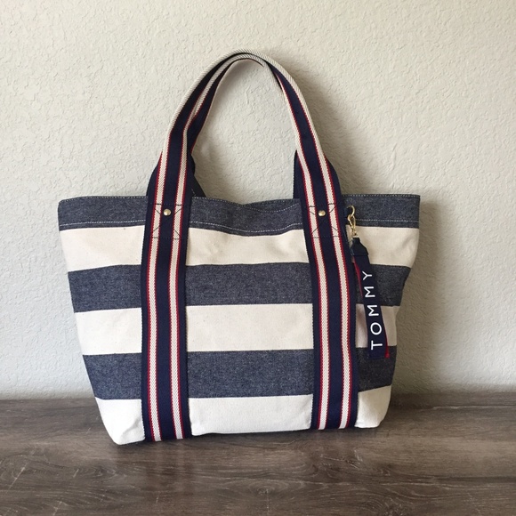 tommy hilfiger canvas tote bag
